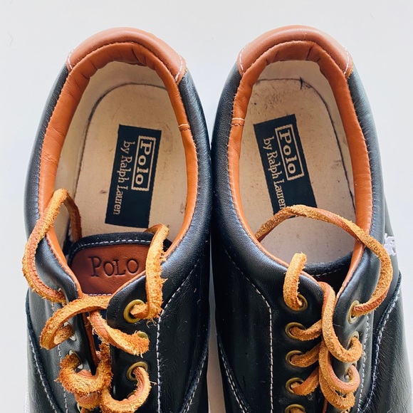 💋 Polo Ralph Lauren Leather Vaughn Men’s Sneakers - Picture 5 of 9